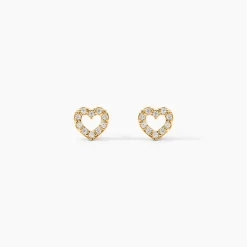 Boucles D'oreilles Puces Eily Or Jaune Oxyde De Zirconium