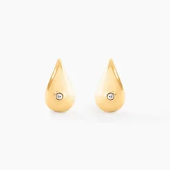 Boucles D'Oreilles Puces Eleone Or Jaune Diamant