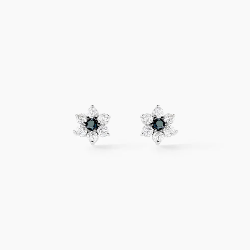 Boucles D'oreilles Puces Elfleda Or Jaune Oxyde De Zirconium