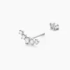 Boucles D'oreilles Puces Elinore Argent Blanc Oxyde De Zirconium