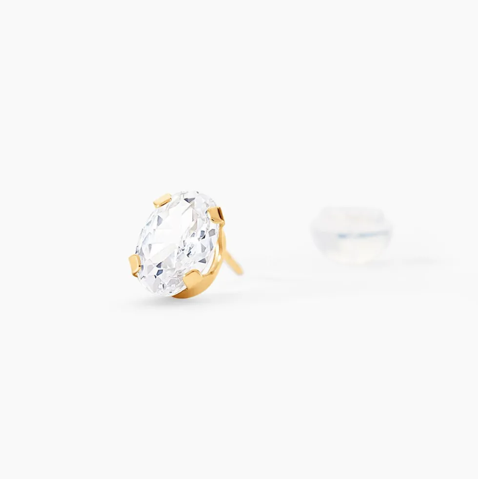 Boucles D'oreilles Puces Elorri Or Jaune Oxyde