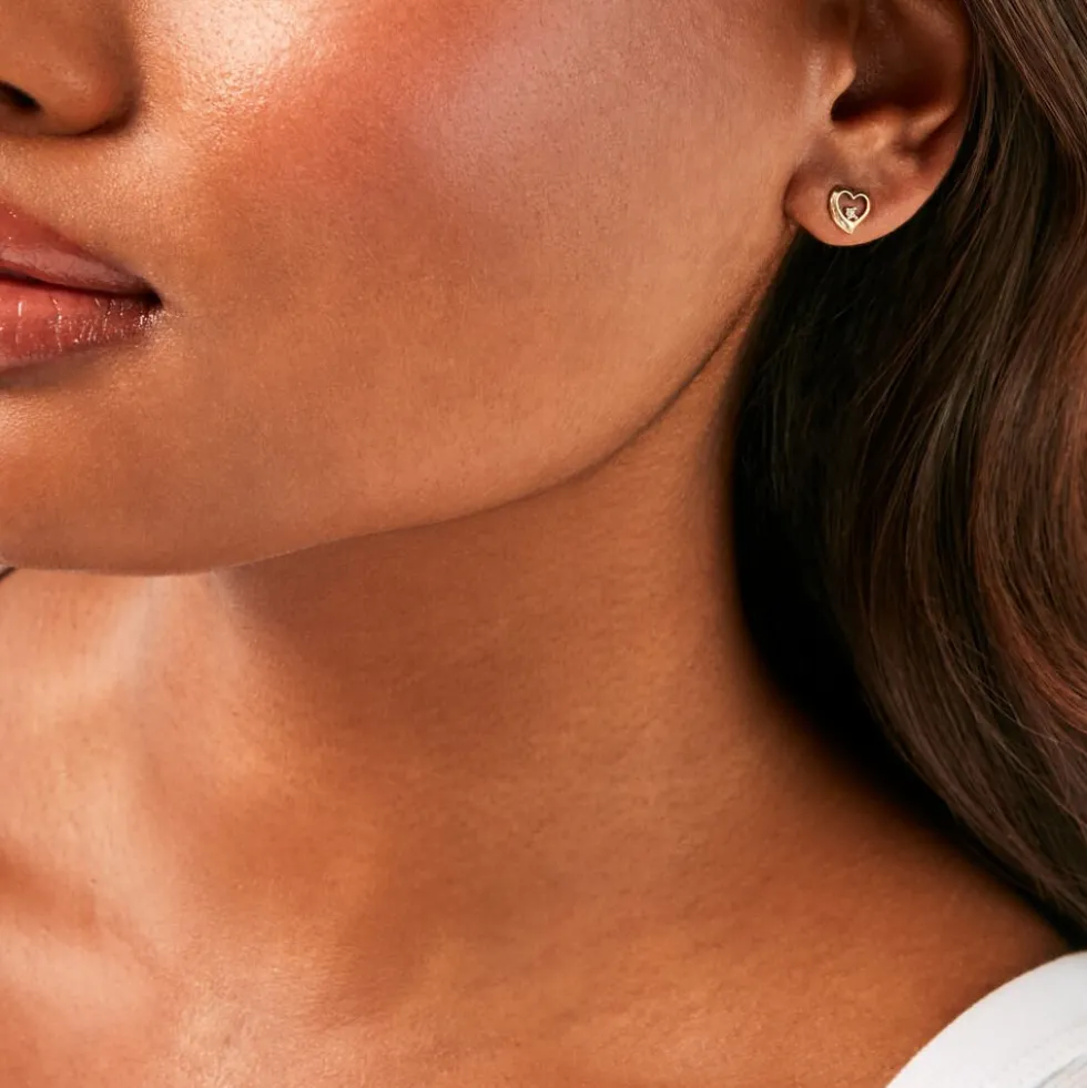 Boucles D'Oreilles Puces Erastus Or Jaune Diamant