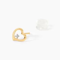 Boucles D'Oreilles Puces Erastus Or Jaune Diamant