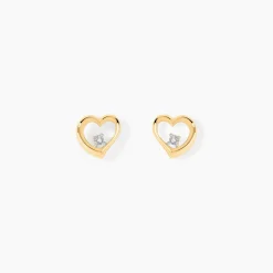 Boucles D'Oreilles Puces Erastus Or Jaune Diamant