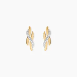Boucles D'oreilles Puces Ester Or Jaune Diamant