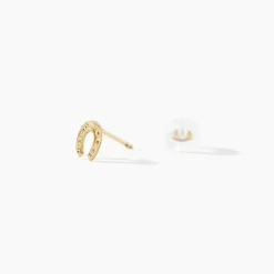 Boucles D'oreilles Puces Evanne Cheval Or Jaune