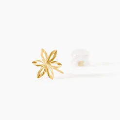 Boucles D'oreilles Puces Fadia Fleur Or Jaune