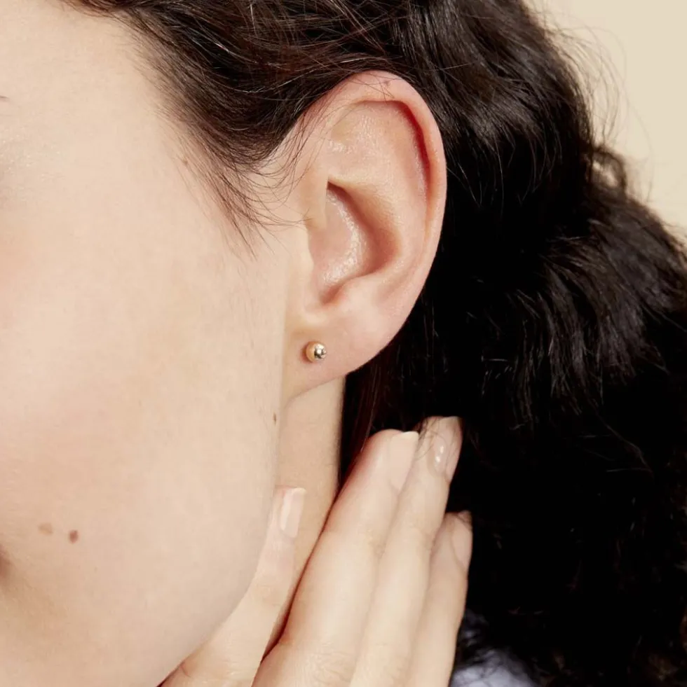 Boucles D'oreilles Puces Fidelia Boule Or Jaune