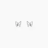Boucles D'oreilles Puces Filippa Papillon Or Blanc