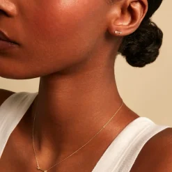 Boucles D'Oreilles Puces Fiorenzo Or Jaune Diamant