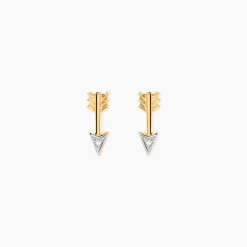 Boucles D'Oreilles Puces Fiorenzo Or Jaune Diamant