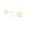 Boucles D'oreilles Puces Franny Fleur De Lotus Or Jaune