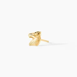 Boucles D'oreilles Puces Freyia Cheval Or Jaune