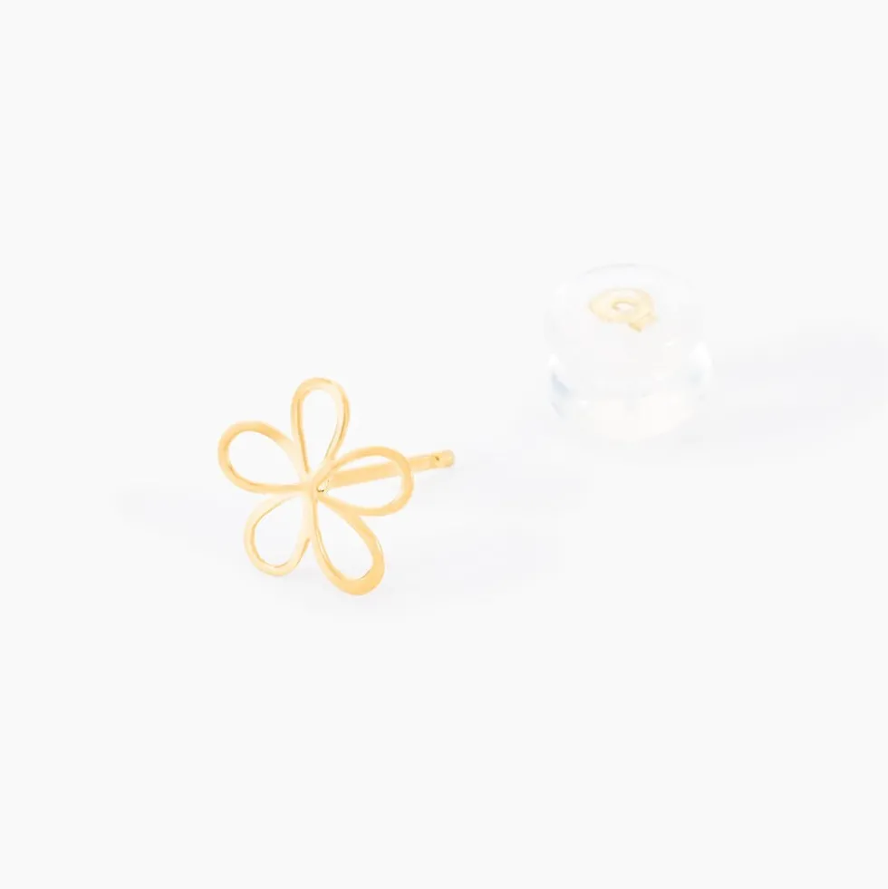 Boucles D'oreilles Puces Friðrika Or Jaune