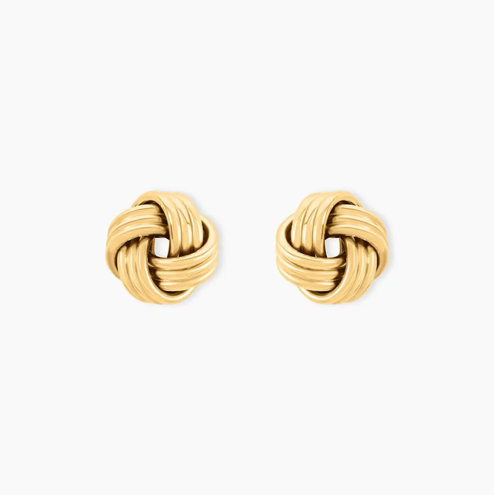 Boucles D'Oreilles Puces Ganesh Or Jaune