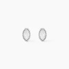 Boucles D'oreilles Puces Hermance Argent Blanc Oxyde De Zirconium