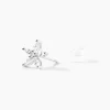 Boucles D'oreilles Puces Horcia Or Blanc Oxyde De Zirconium