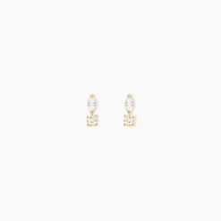 Boucles D'oreilles Puces Huey Or Jaune Oxyde De Zirconium