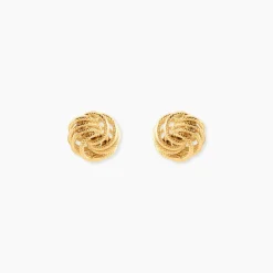 Boucles D'oreilles Puces Ilhame Nid Or Jaune