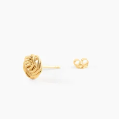 Boucles D'oreilles Puces Ilhame Nid Or Jaune