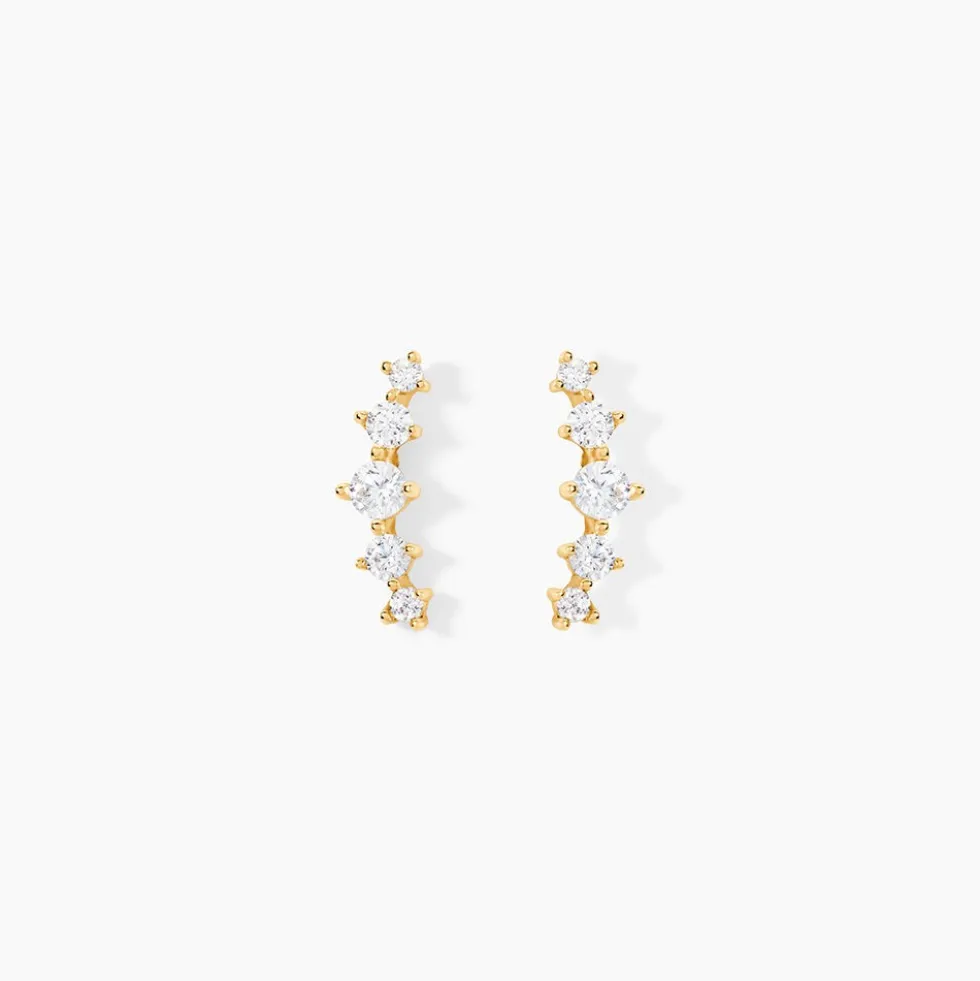 Boucles D'Oreilles Puces Illumia Or Jaune Oxyde De Zirconium