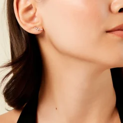 Boucles D'Oreilles Puces Illumia Or Jaune Oxyde De Zirconium