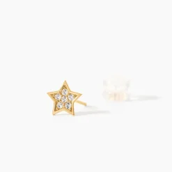 Boucles D'oreilles Puces Inaya Etoile Or Jaune Oxyde De Zirconium
