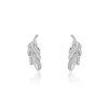Boucles D'oreilles Puces Isae Argent Blanc Oxyde De Zirconium