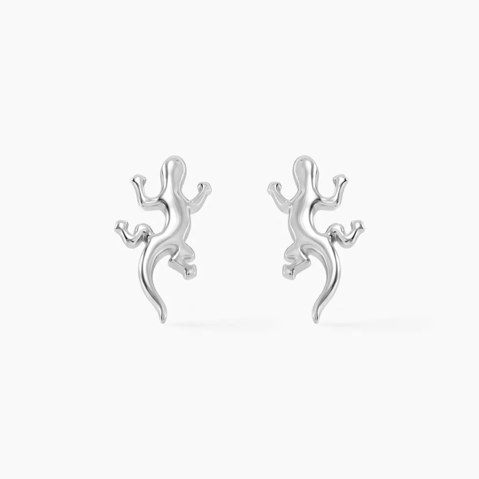 Boucles D'oreilles Puces Ivelyse Argent Blanc
