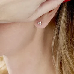 Boucles D'oreilles Puces Jana Or Jaune Oxydes De Zirconium