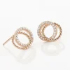 Boucles D'oreilles Puces Janne Argent Rose Oxyde De Zirconium