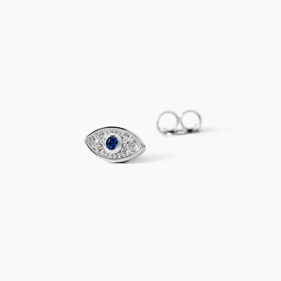 Boucles D'oreilles Puces Josue Argent Blanc Oxyde De Zirconium