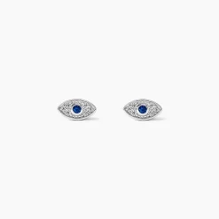 Boucles D'oreilles Puces Josue Argent Blanc Oxyde De Zirconium