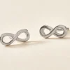 Boucles D'oreilles Puces Kamy Argent Blanc