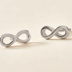 Boucles D'oreilles Puces Kamy Argent Blanc
