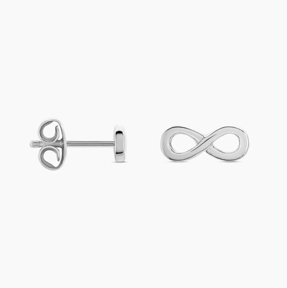 Boucles D'oreilles Puces Kamy Argent Blanc
