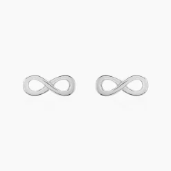 Boucles D'oreilles Puces Kamy Argent Blanc