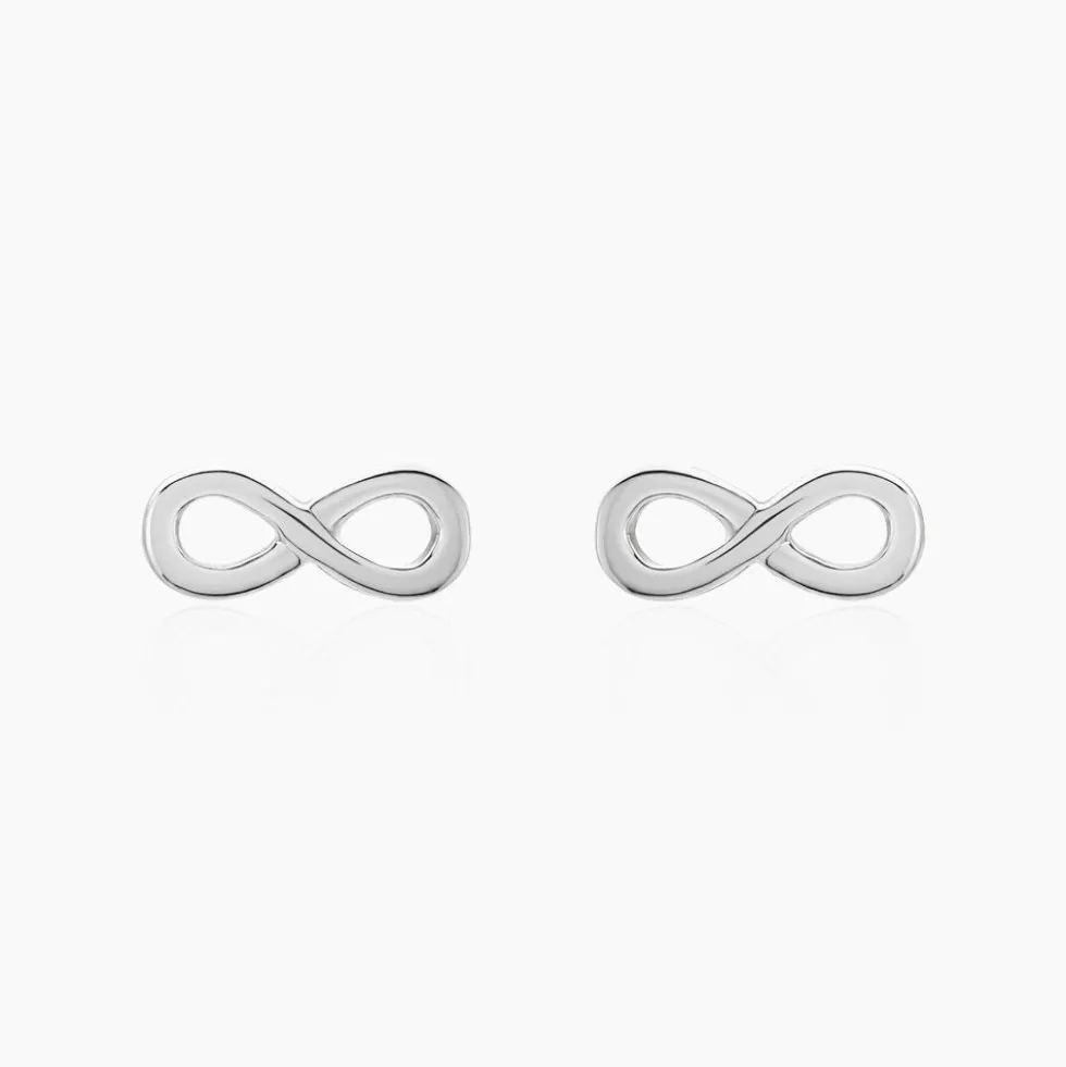 Boucles D'oreilles Puces Kamy Argent Blanc