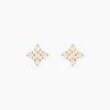 Boucles D'Oreilles Puces Katashi Or Jaune Oxyde De Zirconium