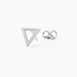 Boucles D'oreilles Puces Katie Argent Blanc