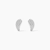 Boucles D'oreilles Puces Keily Argent Blanc