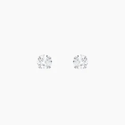 Boucles D'oreilles Puces Laena Argent Blanc Oxyde De Zirconium