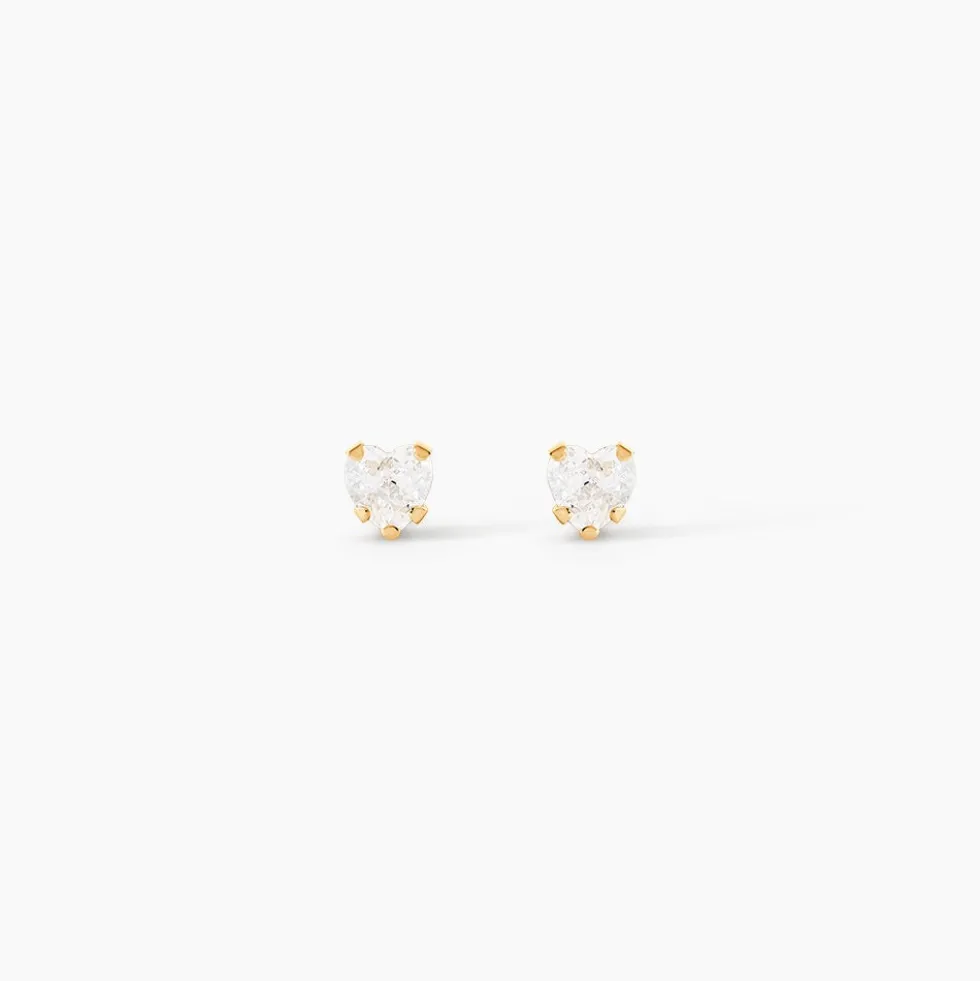 Boucles D'oreilles Puces Leidi Or Jaune Oxyde De Zirconium