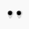 Boucles D'oreilles Puces Lonna Argent Blanc Verre Oxyde De Zirconium