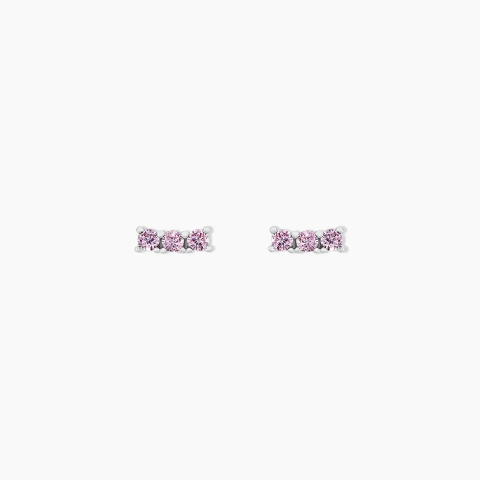 Boucles D'oreilles Puces Mai-ly Argent Blanc Oxyde De Zirconium