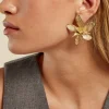 Boucles D'oreilles Puces Majorelle Acier Jaune