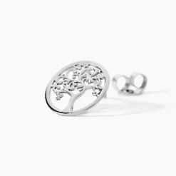 Boucles D'oreilles Puces Marijan Argent Blanc
