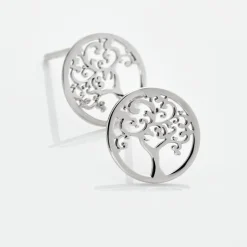 Boucles D'oreilles Puces Marijan Argent Blanc