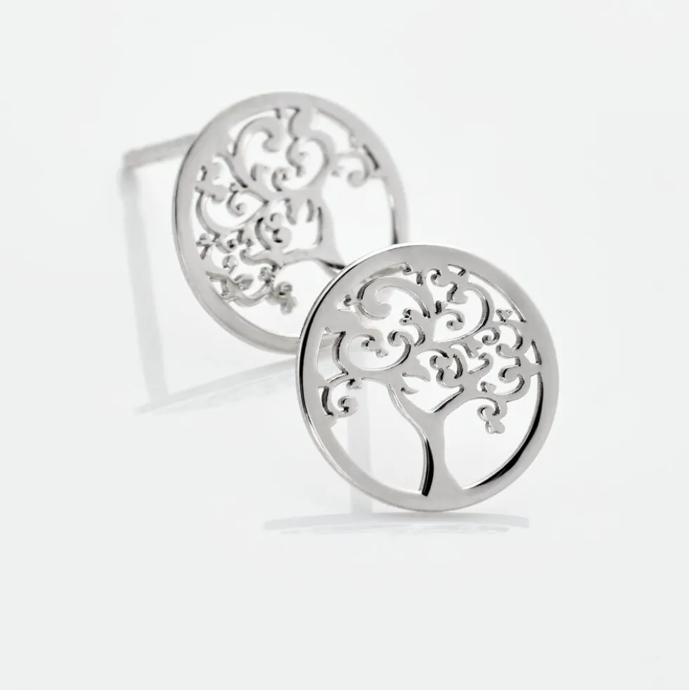 Boucles D'oreilles Puces Marijan Argent Blanc