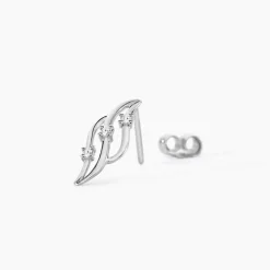 Boucles D'oreilles Puces Marnie Or Blanc Diamant